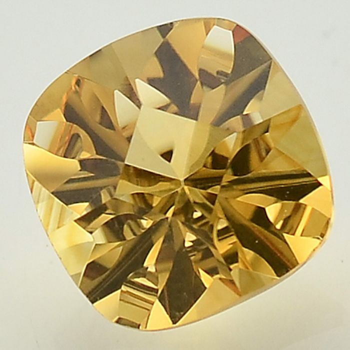 Natural Citrine Cushion Shape Loose Gemstone DG186CT, 10X10x7 mm