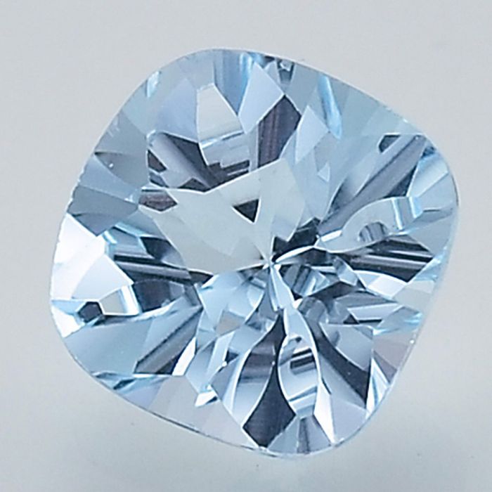 Natural Sky Blue Topaz Cushion Shape Loose Gemstone DG186SY, 10X10x7 mm