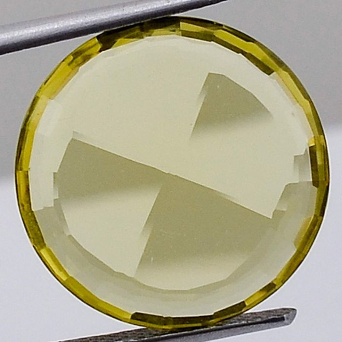 Natural Lemon Quartz Round Shape Loose Gemstone DG223LT, 16X16x4 mm