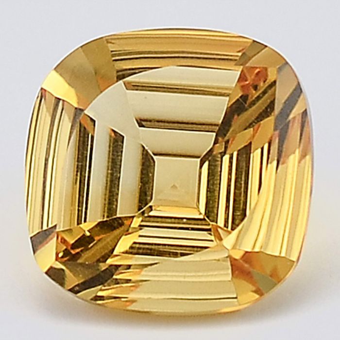 Natural Citrine Cushion Shape Loose Gemstone DG224CT, 12X12x7.7 mm