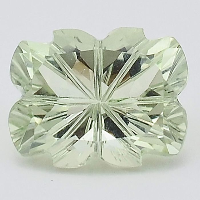 Natural Prasiolite (Green Amethyst) Cushion Shape Loose Gemstone DG248GA, 10X12x6.5 mm