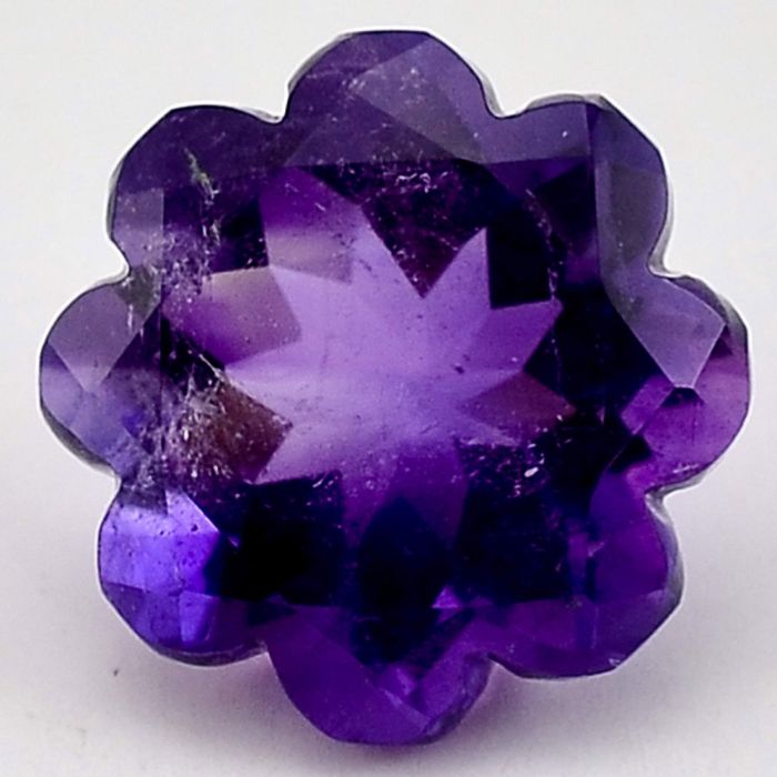 Natural AFRICAN Amethyst Flower Shape Loose Gemstone DG305AF, 12X12x8.5 mm