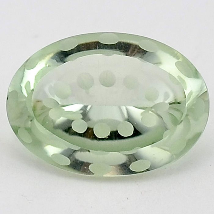 Natural Prasiolite (Green Amethyst) Oval Shape Loose Gemstone DG343GA, 10X14x7 mm