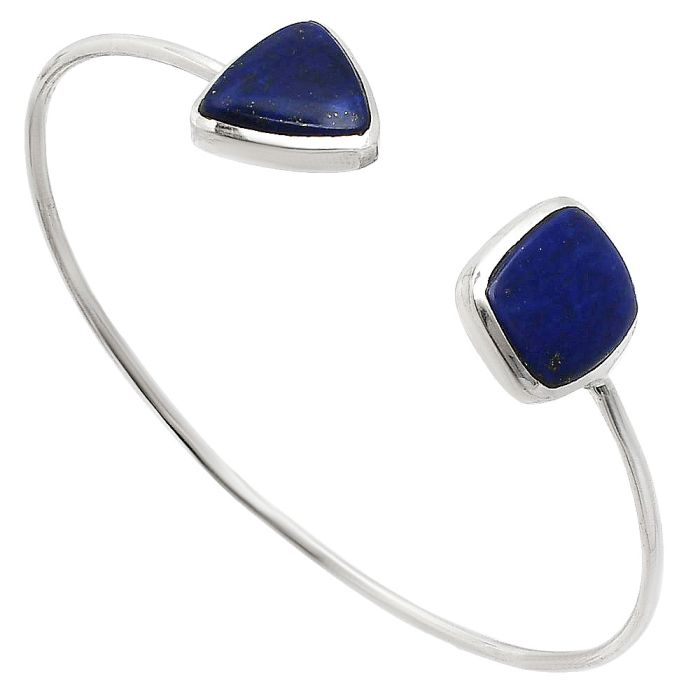 Lapis Lazuli Cuff Bangle Bracelet EXB01069 B-1004, 12x15 mm