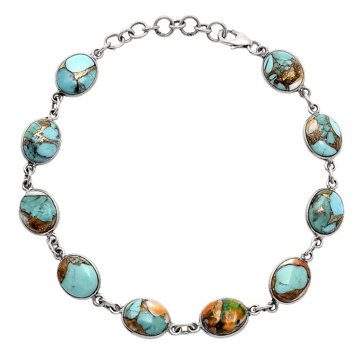 Spiny Oyster Turquoise Bracelet EXB01238 B-1001, 8x10 mm