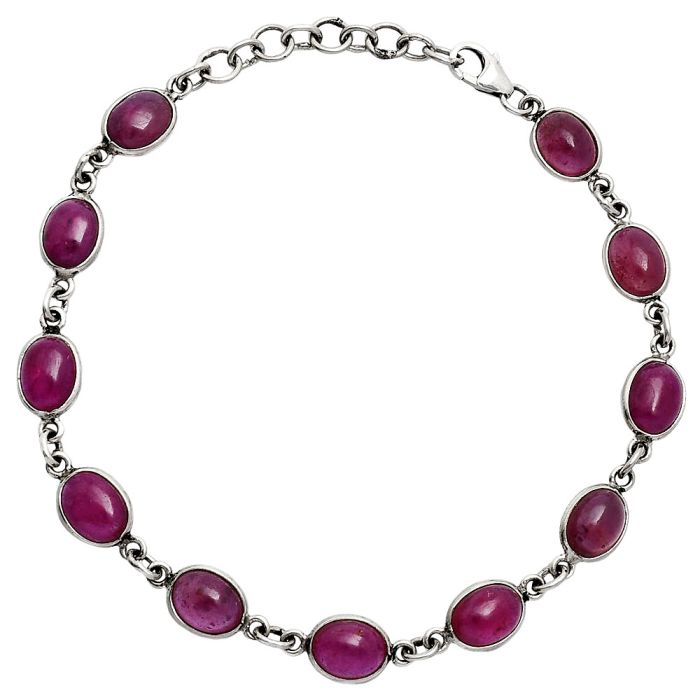 Ruby Glassfield Bracelet EXB01296 B-1001, 6x8 mm