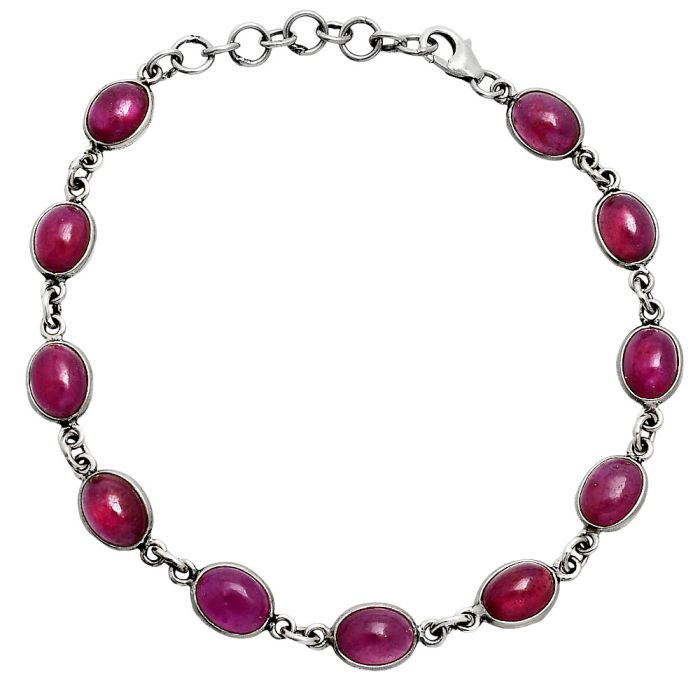 Ruby Glassfield Bracelet EXB01297 B-1001, 6x8 mm