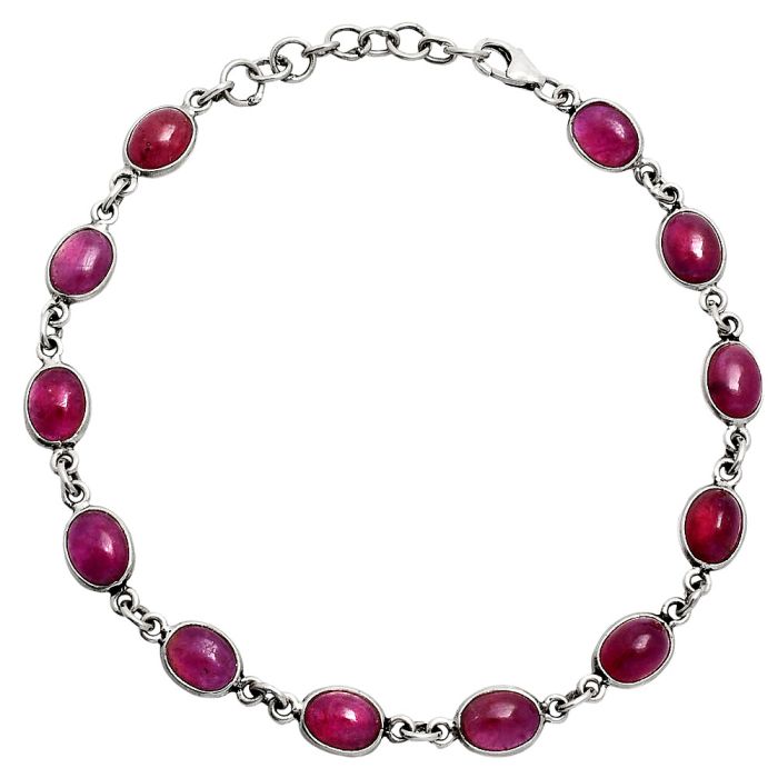 Ruby Glassfield Bracelet EXB01298 B-1001, 6x8 mm