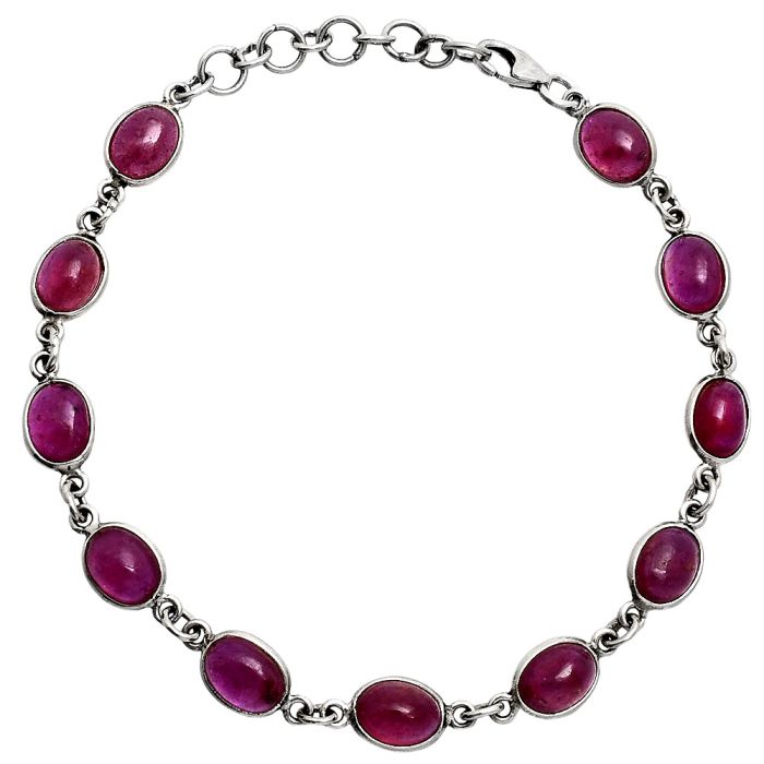 Ruby Glassfield Bracelet EXB01299 B-1001, 6x8 mm