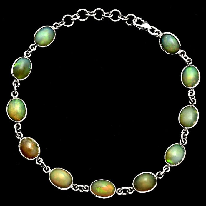 Ethiopian Opal Bracelet EXB01301 B-1001, 7x9 mm