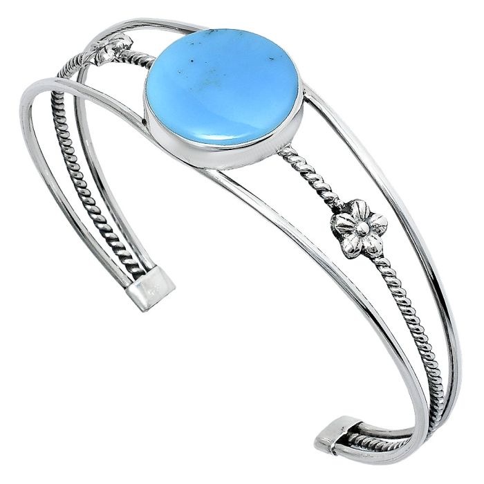 Sleeping Beauty Turquoise Cuff Bangle Bracelet EXB01463 B-1012, 18x18 mm