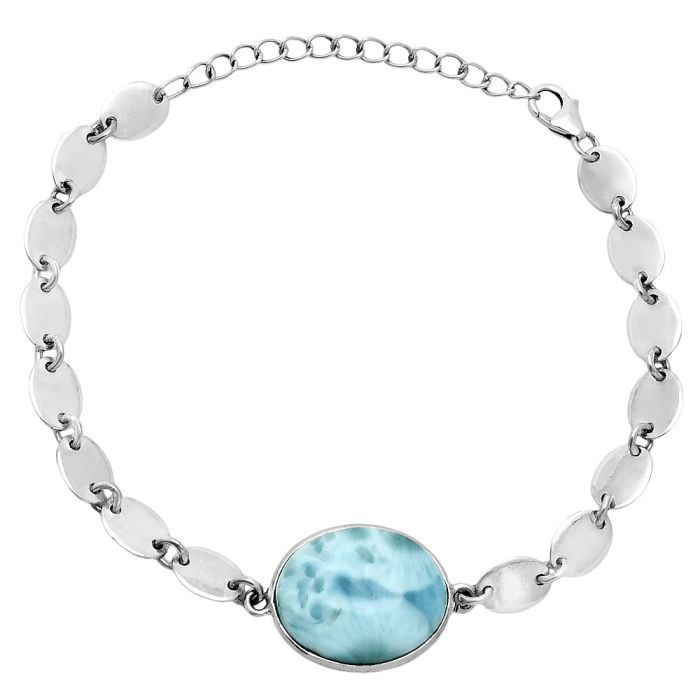 Larimar (Dominican Republic) Bracelet EXB01592 B-1044, 15x18 mm