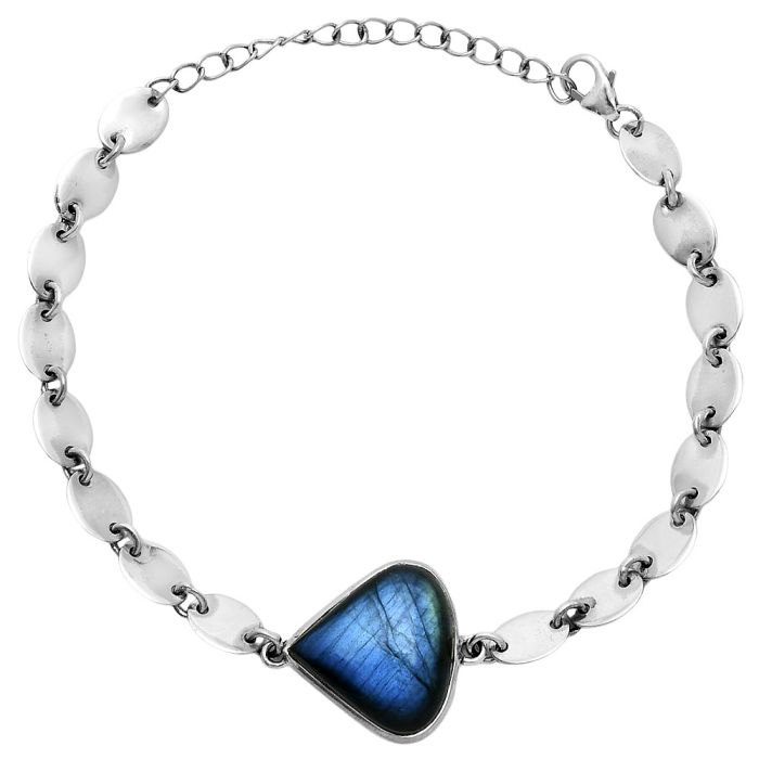 Blue Fire Labradorite Bracelet EXB01601 B-1044, 16x17 mm