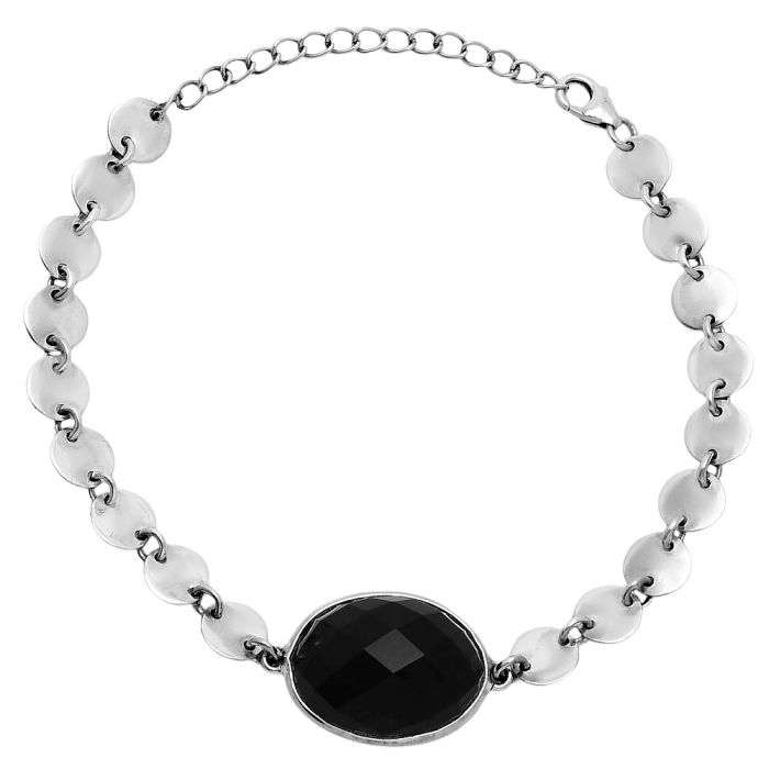 Black Onyx Checker Bracelet EXB01629 B-1044, 15x20 mm