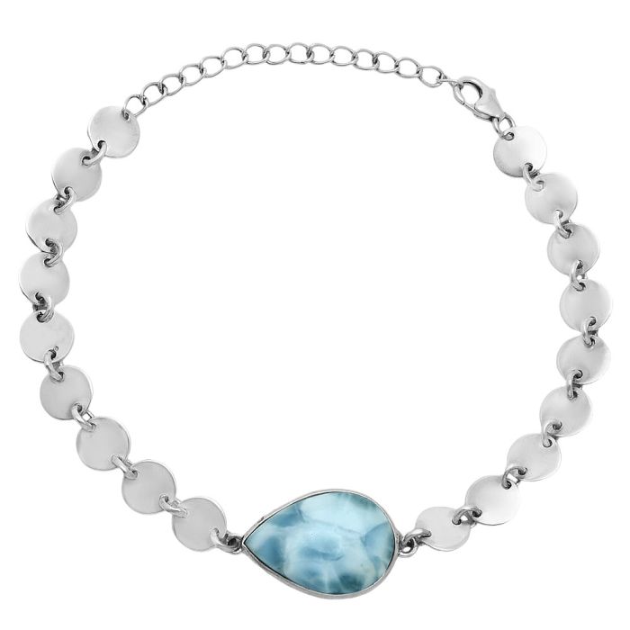 Larimar (Dominican Republic) Bracelet EXB01635 B-1044, 13x19 mm