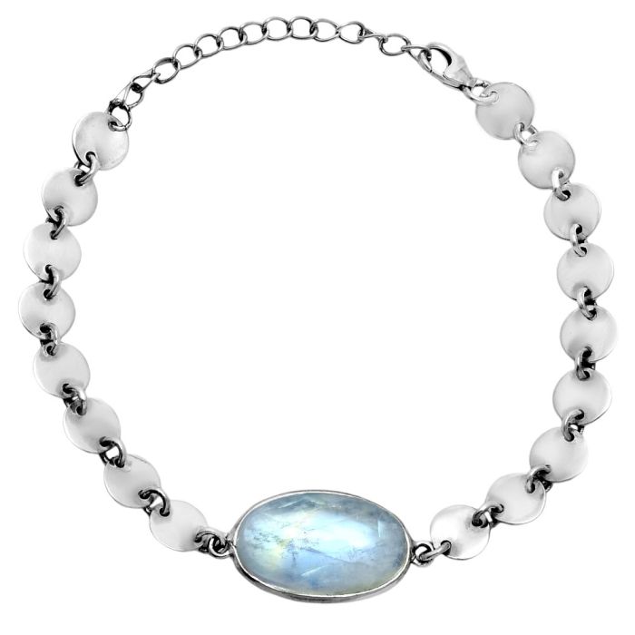 Rainbow Moonstone Bracelet EXB01636 B-1044, 12x20 mm