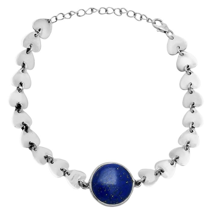 Heart - Lapis Lazuli Bracelet EXB01641 B-1044, 15x15 mm