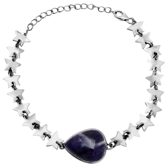 Star - Chevron Amethyst Bracelet EXB01676 B-1044, 15x19 mm