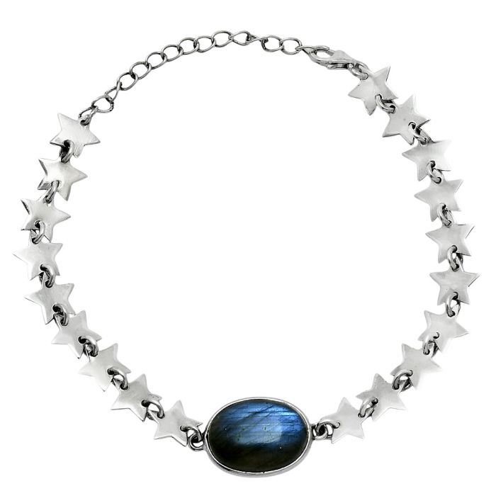 Star - Blue Fire Labradorite Bracelet EXB01689 B-1044, 12x16 mm