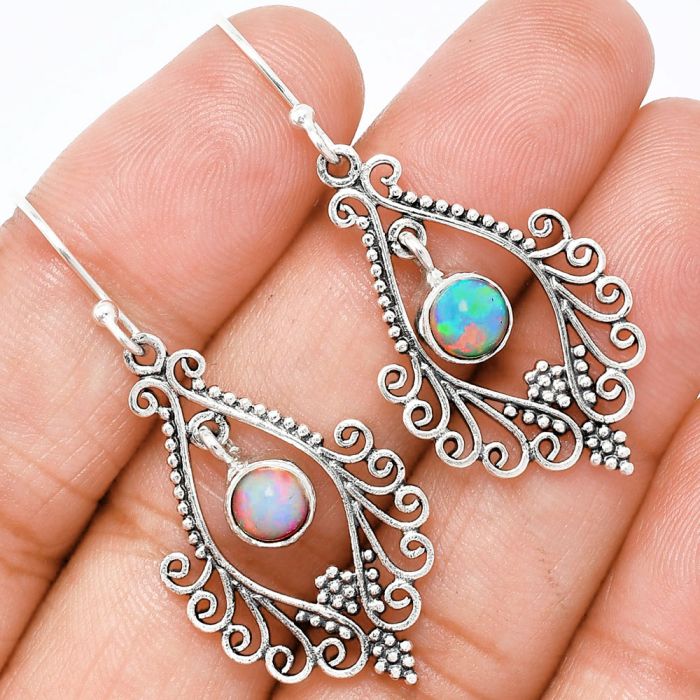 Ethiopian Opal Earrings EXE01108 E-1075, 6x6 mm