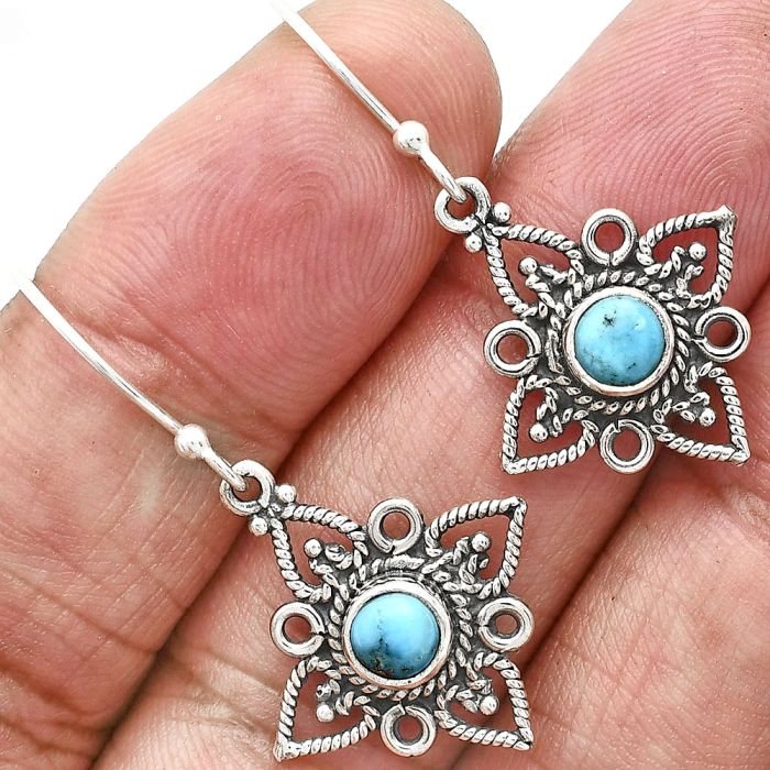 Sleeping Beauty Turquoise Earrings EXE01163 E-1250, 5x5 mm