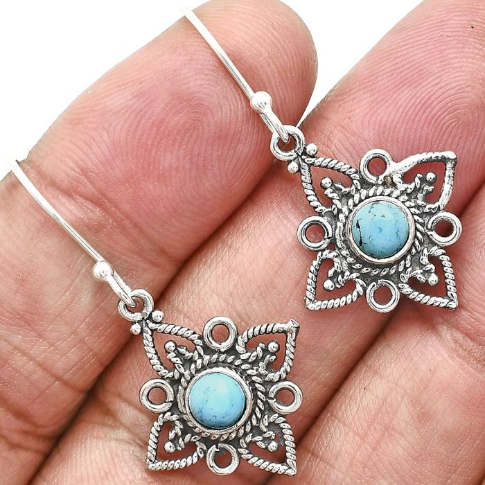 Sleeping Beauty Turquoise Earrings EXE01164 E-1250, 5x5 mm