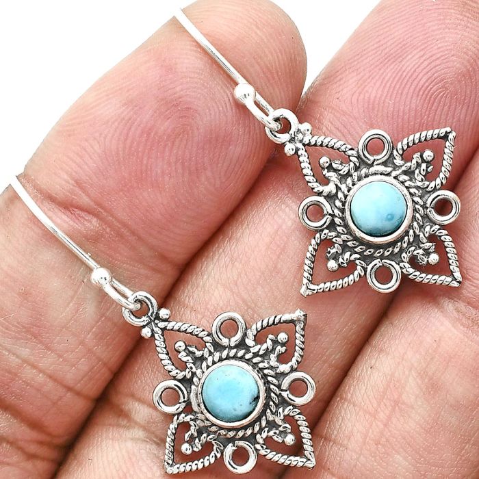 Sleeping Beauty Turquoise Earrings EXE01165 E-1250, 5x5 mm