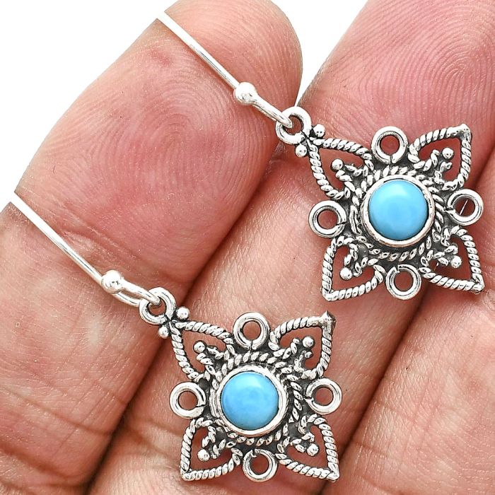 Sleeping Beauty Turquoise Earrings EXE01169 E-1250, 5x5 mm