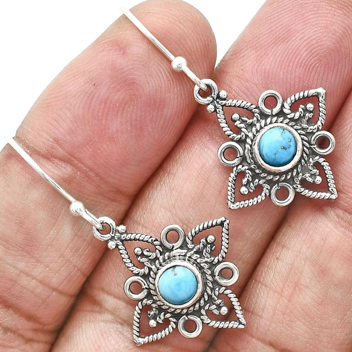 Sleeping Beauty Turquoise Earrings EXE01172 E-1250, 5x5 mm