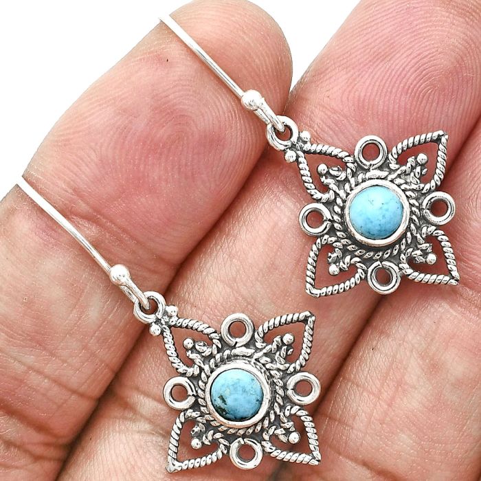 Sleeping Beauty Turquoise Earrings EXE01173 E-1250, 5x5 mm