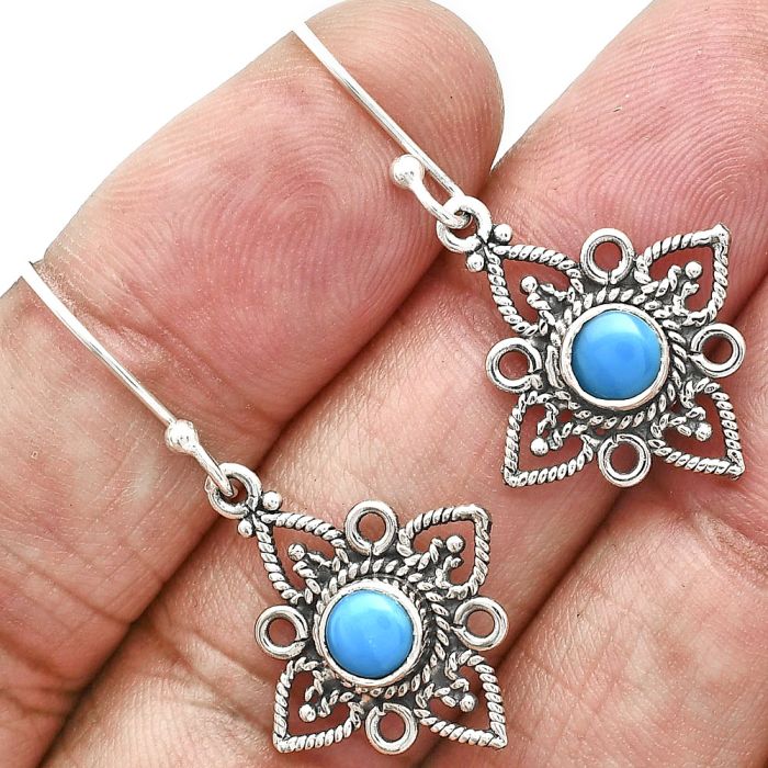 Sleeping Beauty Turquoise Earrings EXE01174 E-1250, 5x5 mm