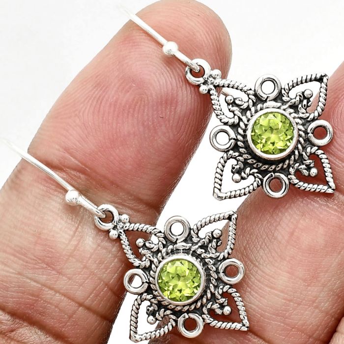 Peridot Earrings EXE01189 E-1250, 5x5 mm