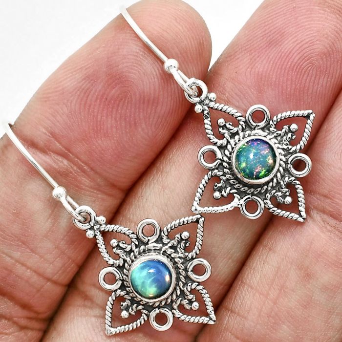 Ethiopian Opal Earrings EXE01232 E-1250, 5x5 mm