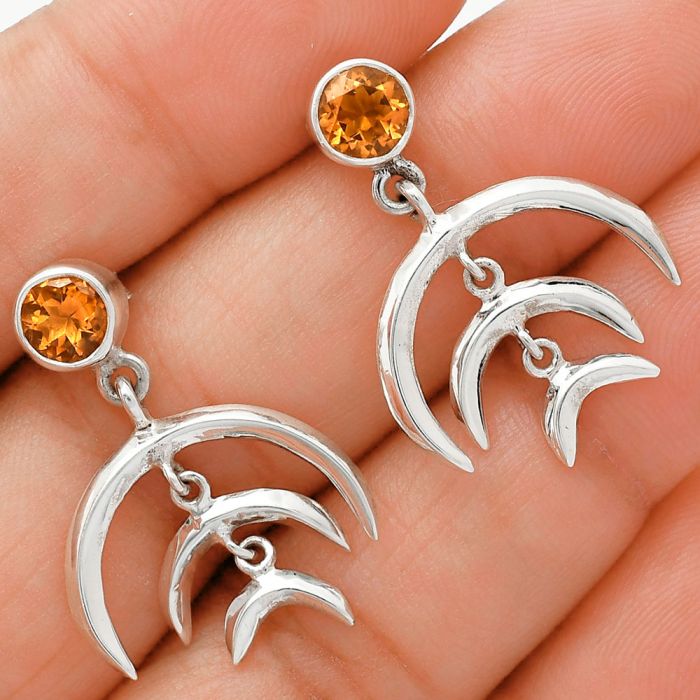 Citrine Earrings EXE01279 E-1249, 6x6 mm