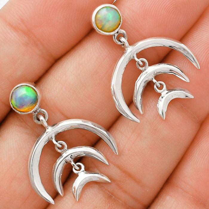 Ethiopian Opal Earrings EXE01360 E-1249, 6x6 mm