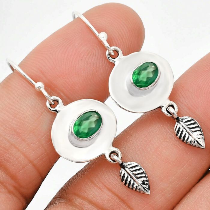 Green Onyx Earrings EXE01512 E-1230, 4x6 mm