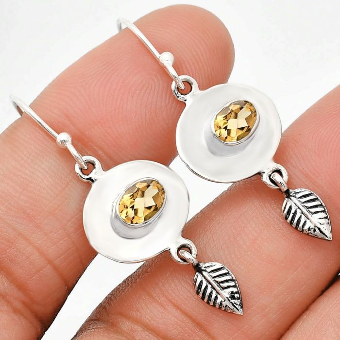 Citrine Earrings EXE01534 E-1230, 4x6 mm