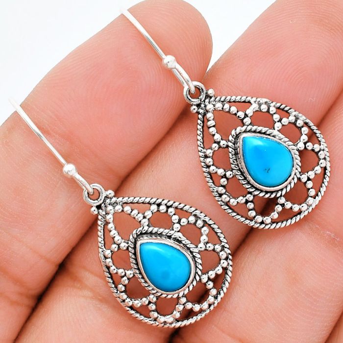 Sleeping Beauty Turquoise Earrings EXE01899 E-1251, 6x8 mm