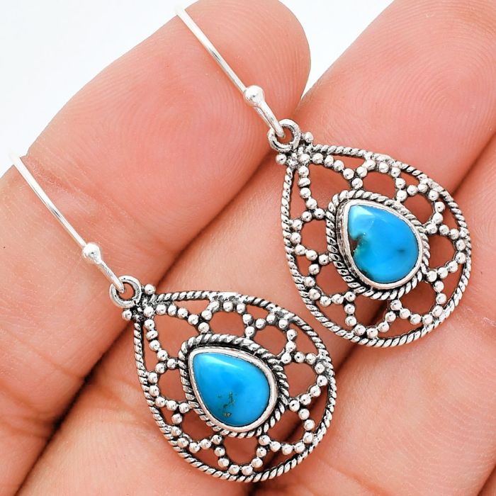 Sleeping Beauty Turquoise Earrings EXE01902 E-1251, 6x8 mm