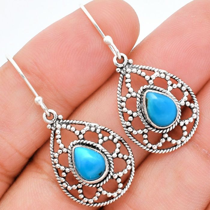 Sleeping Beauty Turquoise Earrings EXE01906 E-1251, 6x8 mm