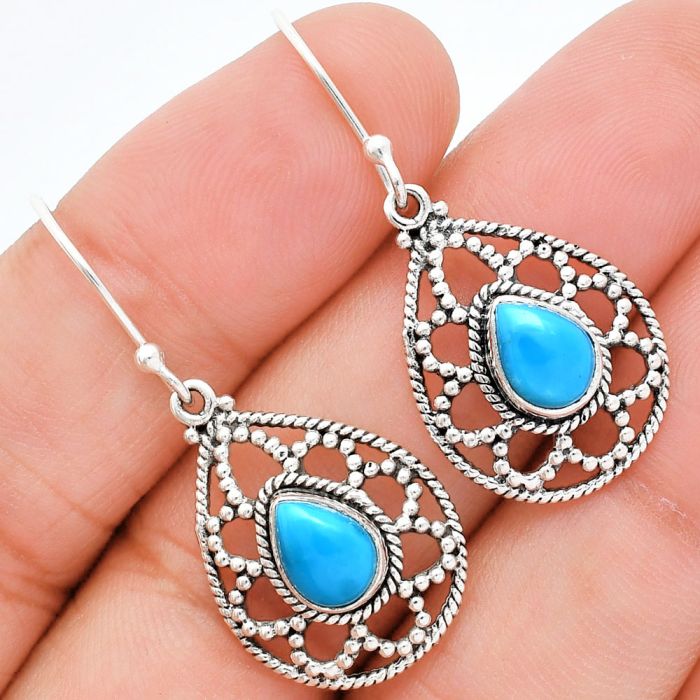 Sleeping Beauty Turquoise Earrings EXE01907 E-1251, 6x8 mm