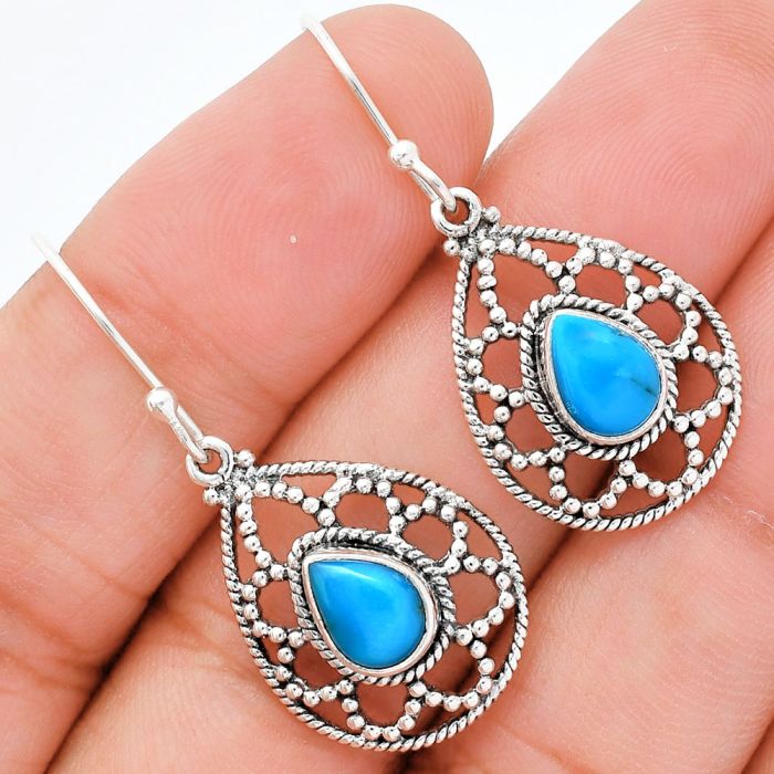 Sleeping Beauty Turquoise Earrings EXE01908 E-1251, 6x8 mm