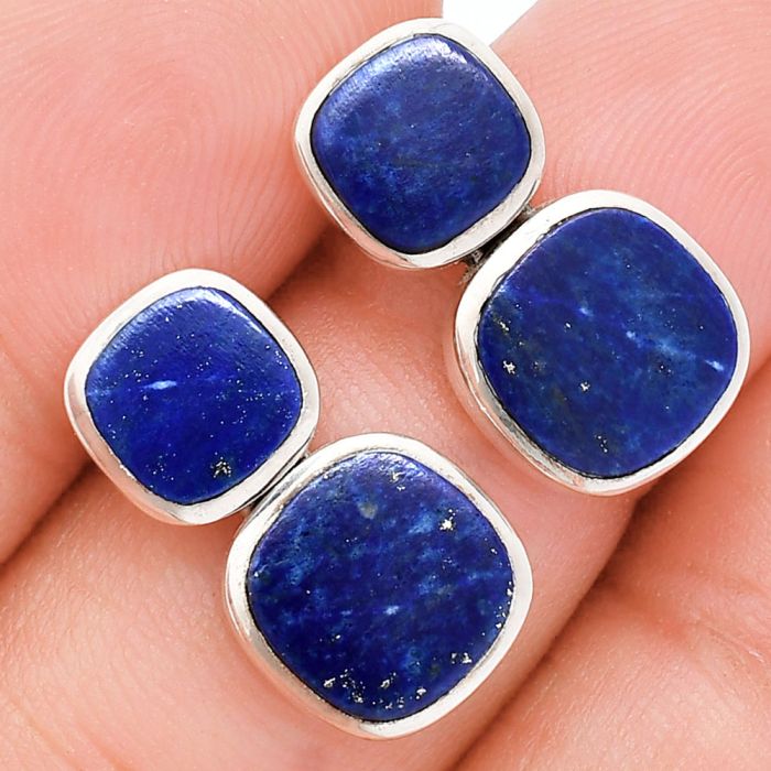 Lapis Lazuli Earrings EXE01948 E-1252, 9x9 mm