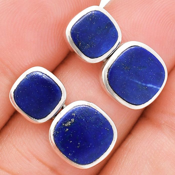 Lapis Lazuli Earrings EXE01953 E-1252, 9x9 mm