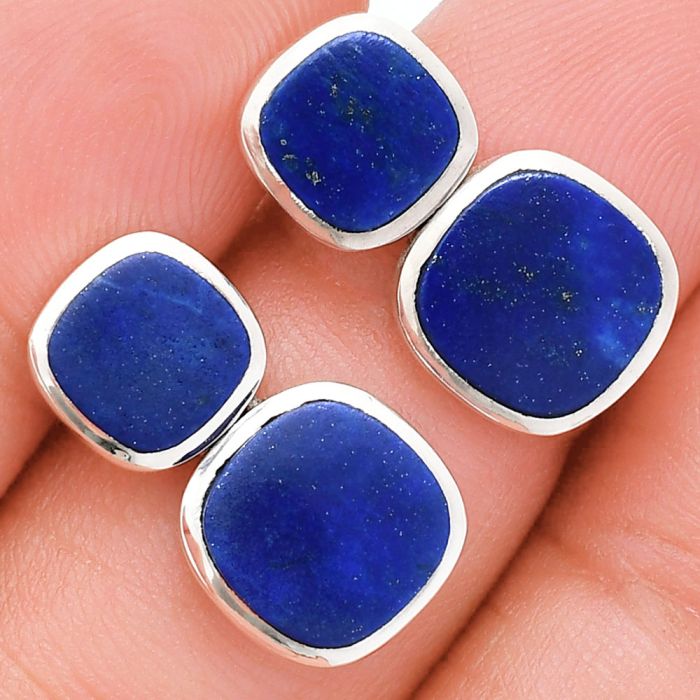 Lapis Lazuli Earrings EXE01954 E-1252, 9x9 mm