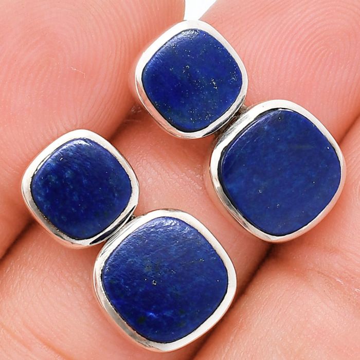 Lapis Lazuli Earrings EXE01955 E-1252, 9x9 mm