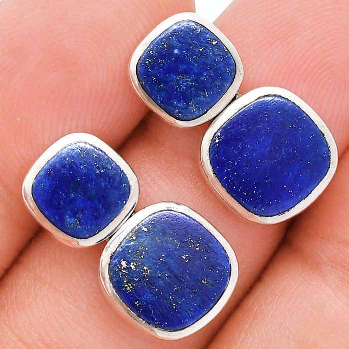 Lapis Lazuli Earrings EXE01957 E-1252, 9x9 mm