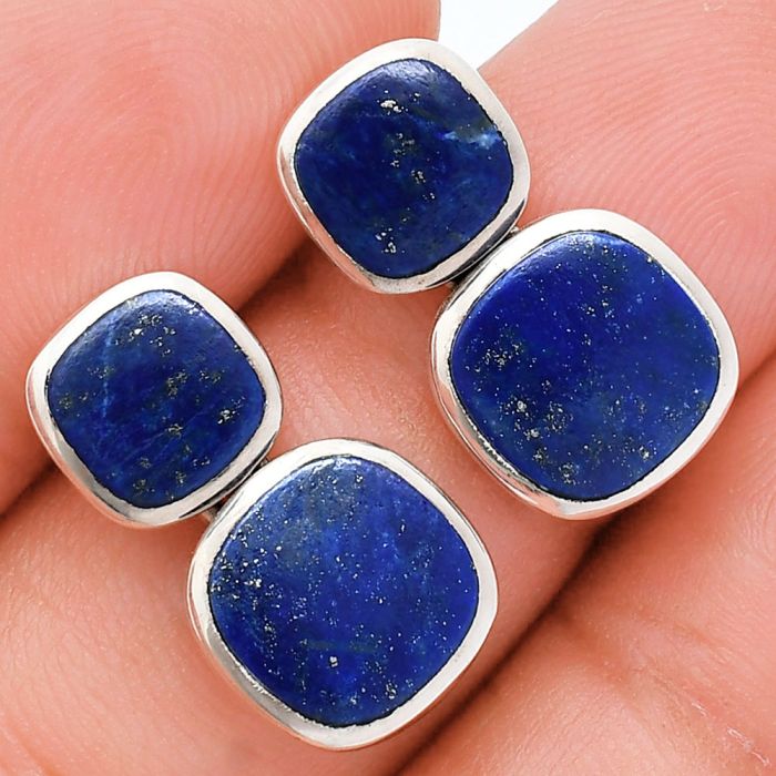 Lapis Lazuli Earrings EXE01958 E-1252, 9x9 mm