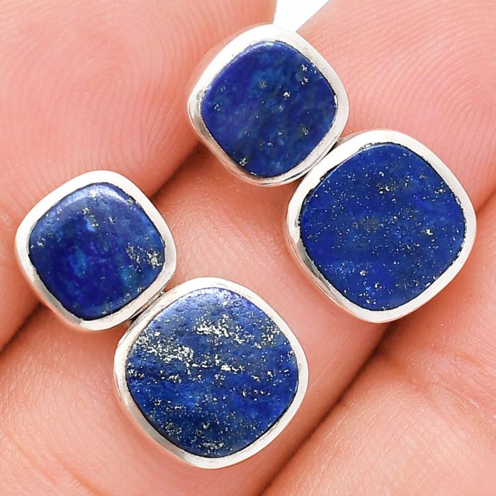 Lapis Lazuli Earrings EXE01962 E-1252, 9x9 mm