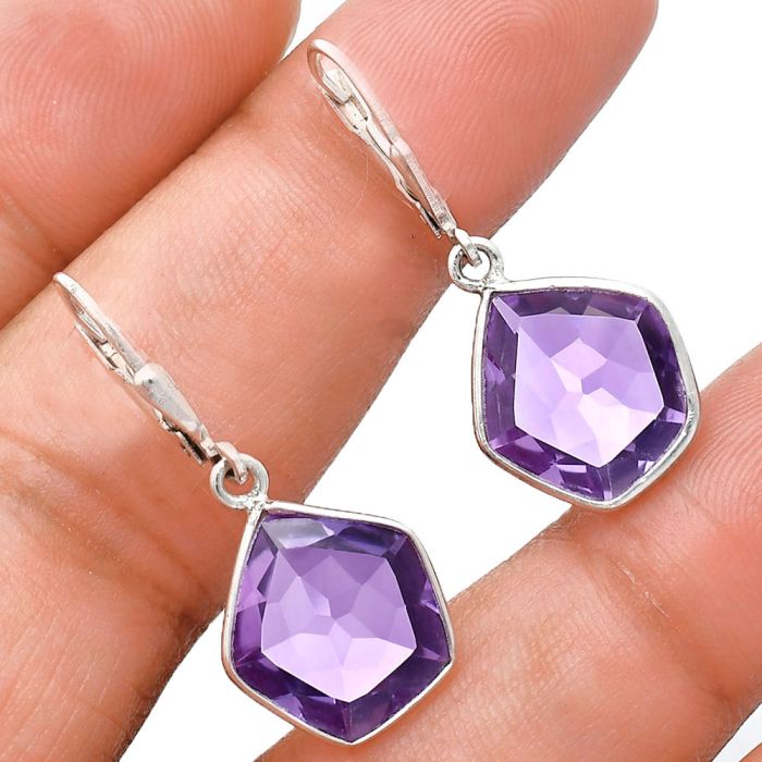 Amethyst Earrings EXE02114 E-1254, 13x14 mm